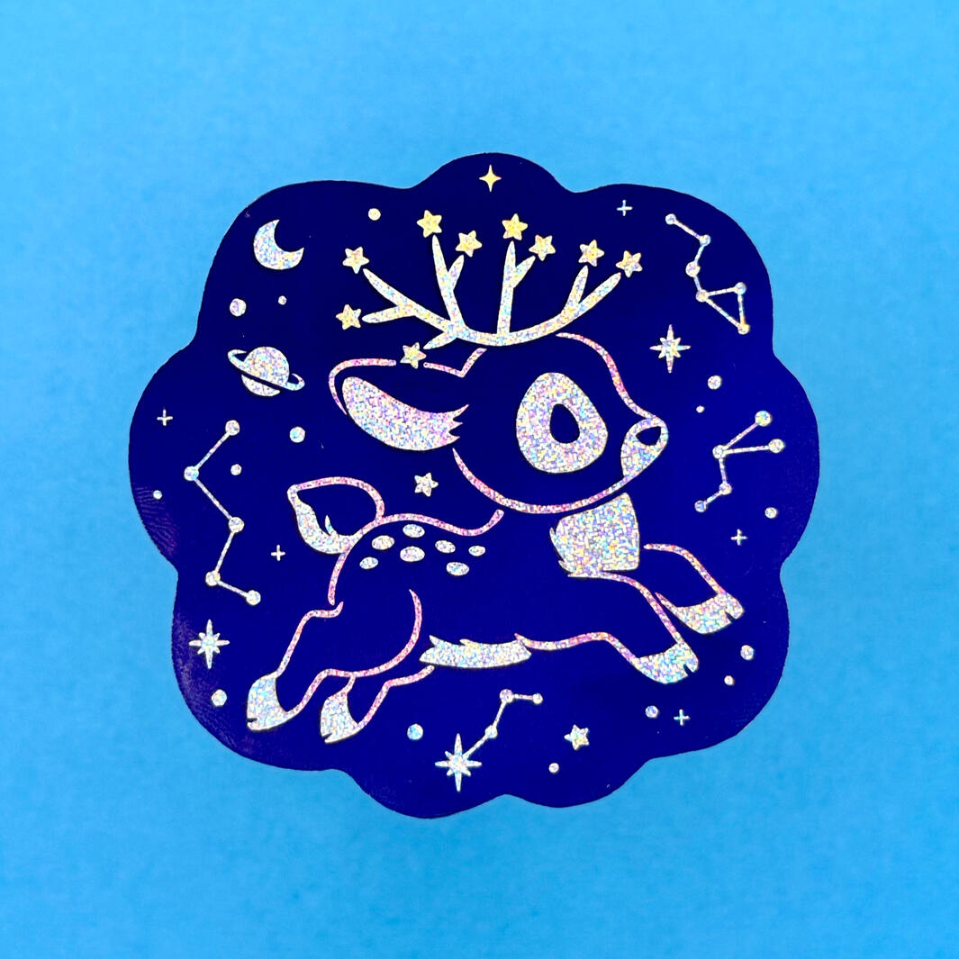 starry dear sticker