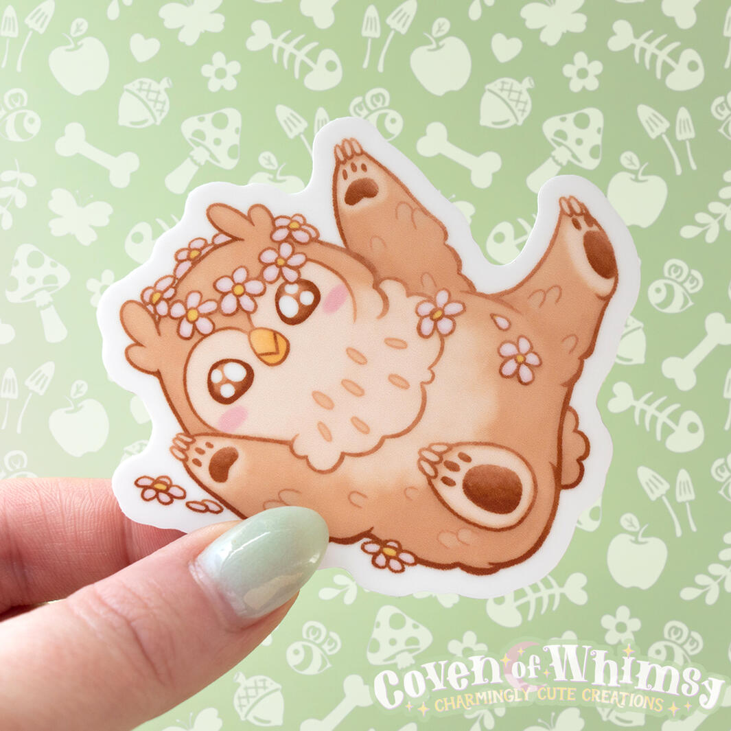Flower owlbear sticker