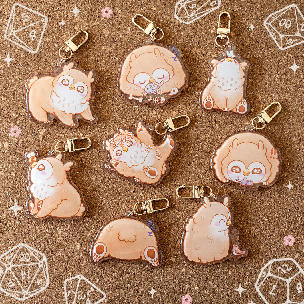 Owlbear key chains Owlbear key chains