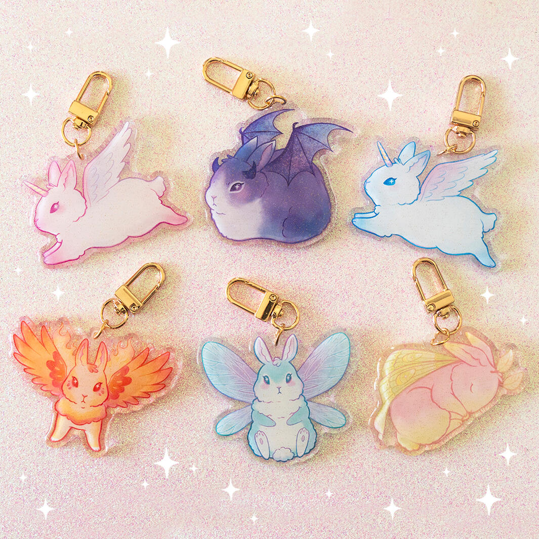 Bunnerfly key chains