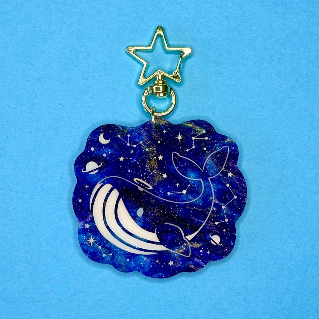 Sleepy bunnerfly key chain